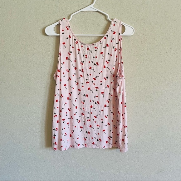 Dip cherry pajama tank size 1X like new soft lounging sleepwear lightweight airy - Picture 2 of 9